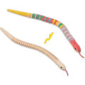 10Pcs 12 Inch Unfinished Wooden Wiggly Snakes Jointed Flexible Snake. 