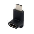 QUANBU 90 Degree Type C Adapter, USB C Male to Female Adapter Upward and Downward Angled USB-C Adaptor USB 3.1 Type-C Connector. 