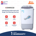 Kenwood Washing Machine Single Tub-Top Load -Model KWM-899 -8 KG Hydro Wash Series with 10 Years Warranty. 