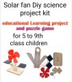 Solar fan educational science project.. 