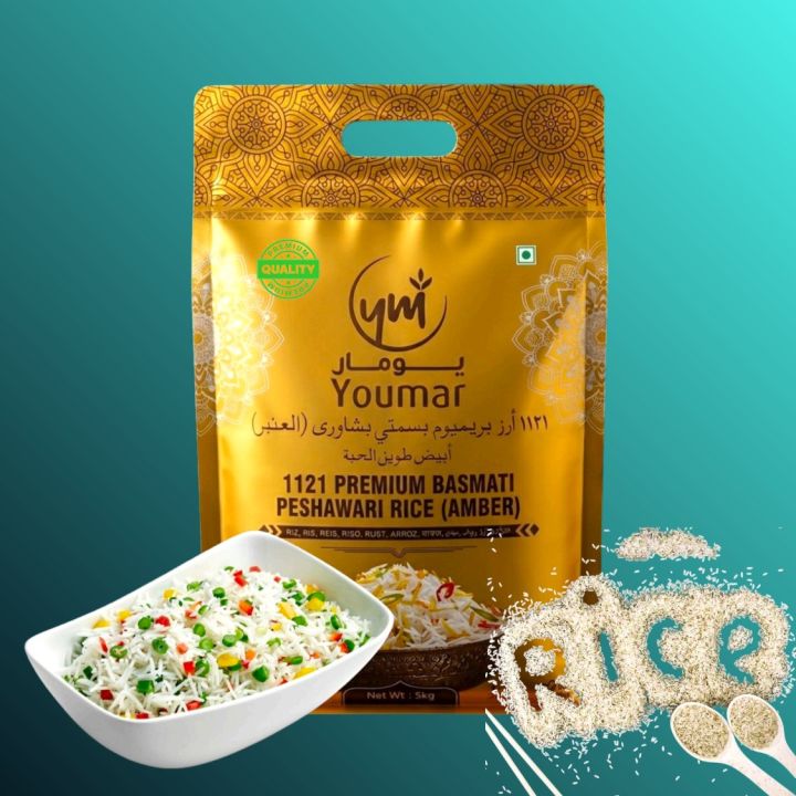 1121 Premium Basmati Rice 5Kg (Golden Packing) | Kainat Premium Basmati ...
