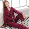 SILK - Trendy Night Dress For Girls - Sleeping Suit For Womens & Girls Complete Night Suit Shirt and Trouser Sleepwear Night Dress. 
