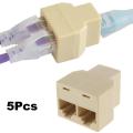 RJ45 Splitter 1 Female to 2 Female Ethernet Network Connector Adapter LAN Ethernet Dual Female Port Universal RJ45 Splitter Connector Adapter CAT5/CAT6 Network Cable Rj45 2 way. 