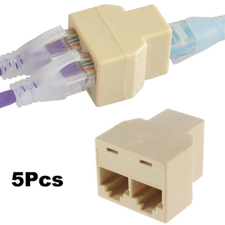 RJ45 Splitter 1 Female to 2 Female Ethernet Network Connector Adapter LAN Ethernet Dual Female Port Universal RJ45 Splitter Connector Adapter CAT5/CAT6 Network Cable Rj45 2 way