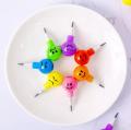 Smiley Cartoon Stationery Pencils Children Gift Rainbow Pen With Funny Faces. 