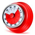 60 Minutes Mechanical Timer-Magnetic Visual Countdown Timer with Alarm for Kitchen Cooking Baking Sports Kids(Red). 
