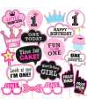 Baby Girl Theme Birthday Props 10Pcs Baby Girl Birthday Decoration Items | Baby Girl Props for Kids Baby Girl Theme Birthday Decorations Birthday Photobooth Props for Kids by Karachi Decor. 
