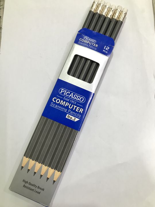 Picasso%20Computer%20Scanning%20Pencils%20With%20Rubber%20Tip%20Pack%20of%2012%20Pencil%20Best%20-%20Image%202