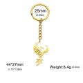 My Shape Phoenix Bird Keychains Stainless Steel Flying Animal Owl Eagle Wings Pendent Keyring for Car Backpack Amulet Jewelry. 