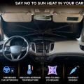 Car Sunshade Umbrella Style windscreen Cover - Anti-UV Reflecting Foldable Protection Portable Umbrella - Vehicle Front Windshield visor Sunscreen Retractable - Car Sun Protector interior windscreen protection - Parasol Umbrella Cover. 