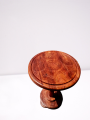 Wooden Coffee Table Round Spring Basket Carving Art Hand Crafted Furniture & Decor. 
