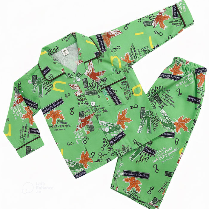 Printed Cotton Boys & Girls Night Dress-77261