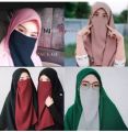 Hijabeespoint Colors Half Niqab Patti For Muslim Girls for Women & Girls (PACK OF 5). 