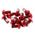 12 Pieces Mountain Bike Brake Screws Bolts Red. 