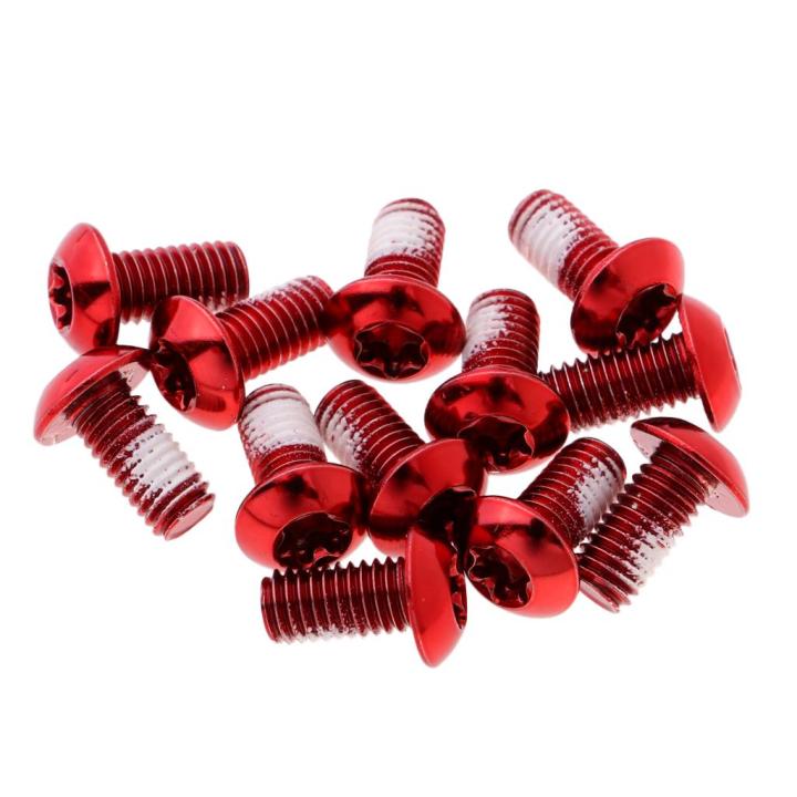 12 Pieces Mountain Bike Brake Screws Bolts Red