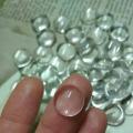 50pcs/lot 12mm Round Flat Back Clear Glass Cabochon High Quality. 