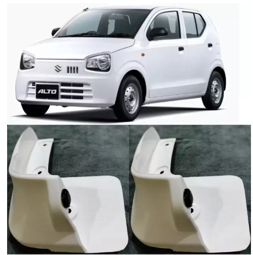 Mud Flap Set Front For Suzuki Alto (Imported) White - Fine Quality