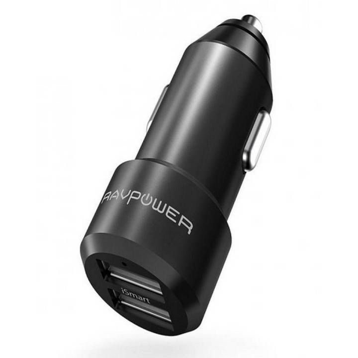 24W - 4.8A - Dual USB Car Charger - Black
