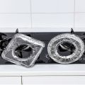 Disposable Aluminum Foil Stove Top Liners – 10-Pack for Easy Maintenance and Burner Protection. 