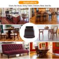 16 Pcs Brown Silicone Chair Leg Floor Protectors, Square Chair Leg Caps with Wrapped Felt, Fit: 0.55 Inch-0.75 Inch. 