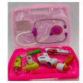 PEZYOX Doctor Play Set with Pink Trolley Suitcase and Light and Sound Effects for Kids. 