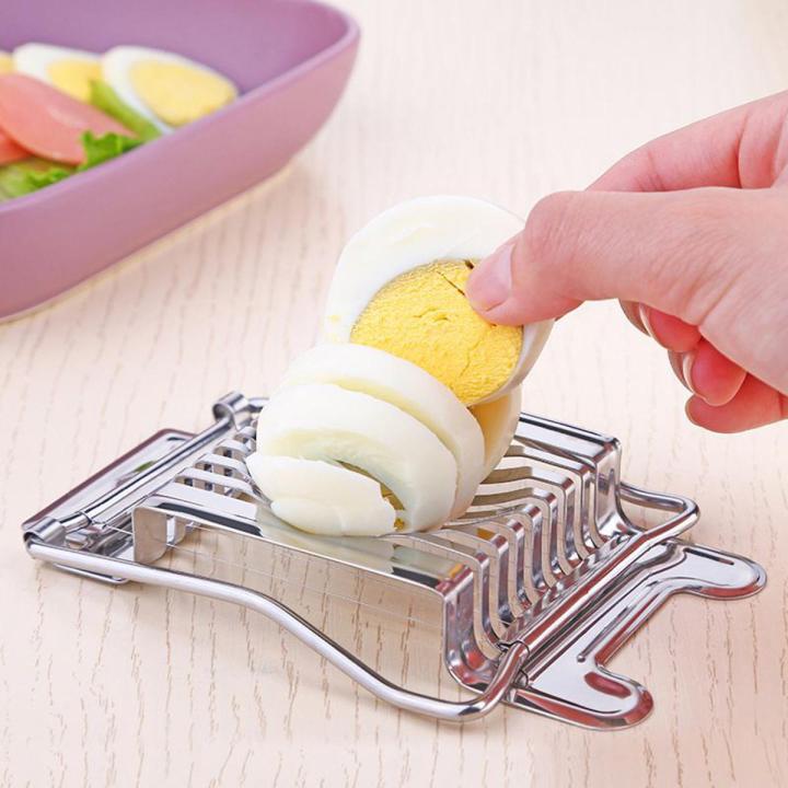 Multifunctional Egg Cutter Stainless Steel Cutting Egg Slicer Hard Boiled Eggs Slicing Gadgets Kitchen Accessories
