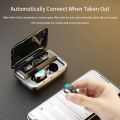 M13 Mini TWS Wireless Bluetooth 5.3 Earbuds Noise Cancelling Earphones Handfree Calling Driving Headphones Support TF Card Input MP3 Player Music Headset with Charging Box and Led Flashlight. 
