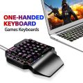 USB F6 Keyboard One-handed Wired 39 Keys Luminous Gaming Keyboards For Tablet Colorful Ergonomics Gamer Keycap With Hand Rest. 