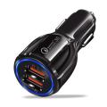 USB Car Charger Quick Charge 3.0 QC3.0 QC2.0 3A 5V Type C Fast Car USB Charger For Tablet Phone（black). 