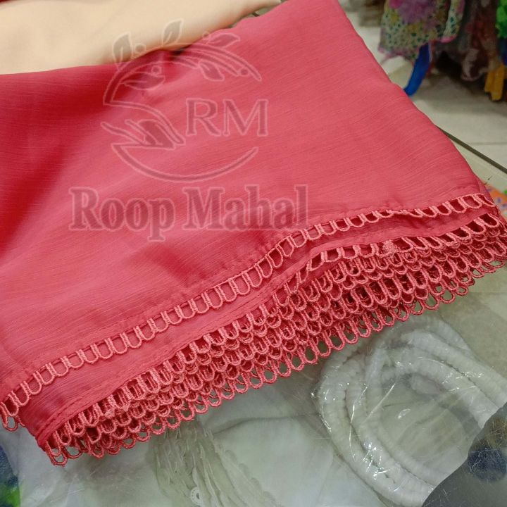 Crinkle%20Chiffon%20Dupatta%20Lightweight%20Fancy%204%20Side%20Ring%20Lace%20Elegant%20Party%20Wear%20for%20Women%20&%20Girls%20Multiple%20Colors%20-%20Image%206