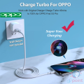 Oppo USB A to Type C 33W Fast Charging Cable White VOOC Compatible with Reno A Series F Series K Series. 