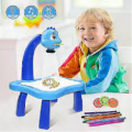 Child Learning Desk With Smart Projector Kids Painting Table Toy With Light Children Educational Tool Drawing Table. 