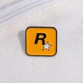 CollapseTen Game Five-pointed Star GTA R Brooch Grand Theft Auto Rockstar Alloy Metal Badges Lapel Pins Brooches Jewelry Accessories Gift. 