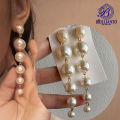 Long Big Drop Earings For Girls stylish Round Simple  New Design Korean Earrings for Girls. 