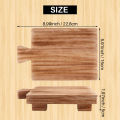 Rectangle Wood Pedestal with Handle, for Bathroom Wooden Tray Base. 