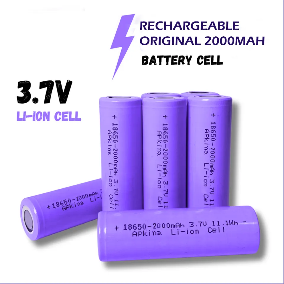 18650 Li-ion Batteries 2000mAh For Power Bank, laser pointer