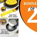 UMS Trader - Edge Paint Pack of 2 – Yellow and Silver - Metallic Waterproof Permanent Edge Paint - Metallic High Pigmented Edge Paints - Epoxy Resin Supplies Craft. 