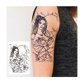 Waterproof Temporary Tattoo Forest Dragon Tattoos Sticker for Makeup Body Art Tattoo Black Big Skull Flower Tatto Men Women. 