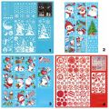 Santa Clause Christmas Static Stickers Gift Snowman Gnome Xmas Tree Window Decals Party Supplies Festival Ornament Snowflake Sticker Christmas. 