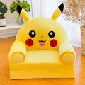 kids 2in1 Soft velvet yellow Color Poke mon pikachu sofa with bed for gift to kids. 