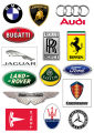 sticker Pack Sports Cars Logo Stickers laptop mobile water bottles guitar fridge. 
