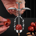 Red Date Pit Remover Portable Stainless Steel Cherry Pitter Easy Olive Pit Remover for Kitchens. 