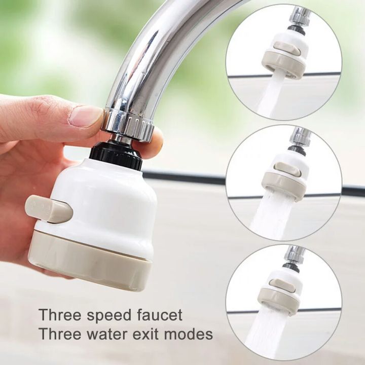 1 Pcs 3 Modes Faucet Aerator Flexible Water Saving Filter Sprayer Nozzle 360 Rotation Diffuser Aerator Faucet Bubble