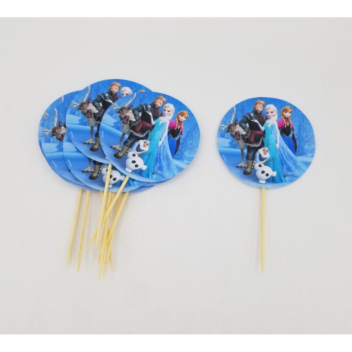 FROZEN THEME CUPCAKE TOPPER - PACK OF 10 CUPCAKE TOPPERS - FROZEN CUPCAKE TOPPERS
