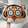 Net red super cute ins big eyes fat face tiger pillow car cushion waist back sofa pillow floor mat cartoon. 