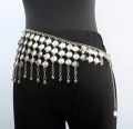 Tribal Coin Belt Belly Dance Waist Chain Metal Coins Hip Scarf Gypsy Costume Skirt Belt Gold and Silver Color. 
