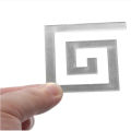 10pc/Pack self adhesive 3D Acrylic Wall Mirror  Sticker for home Office Edge Strip Corner Line Building Border. 
