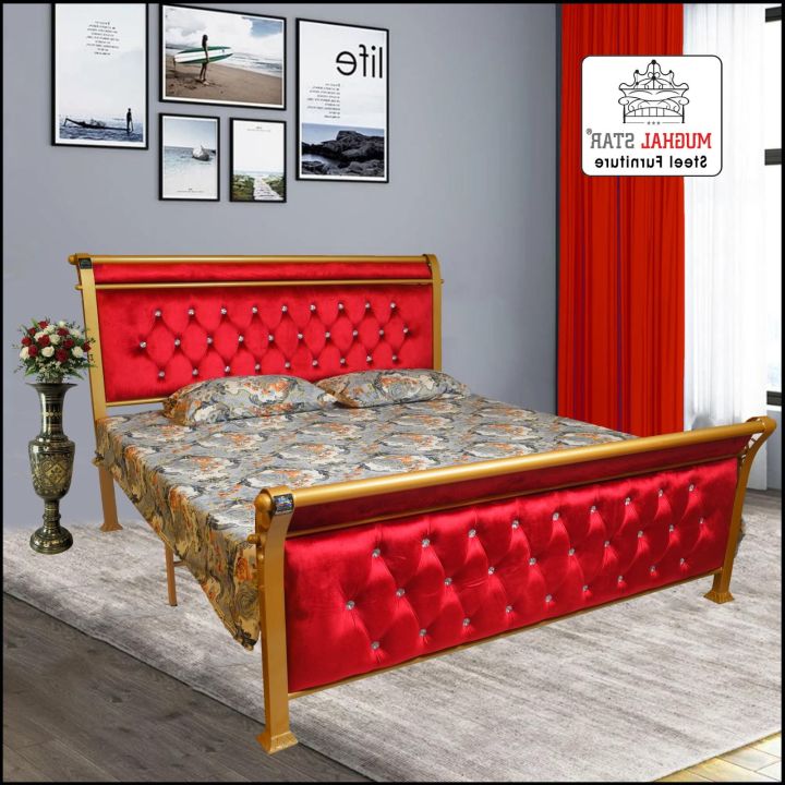 Decent Poshish Bed, Iron Bed , Mughal Star Steel Furniture