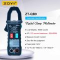 ZOYI ZT-QB9 Smart Digital Clamp Meter AC DC TRMS Auto Range Amp Meter 6000 Counts Multimeter with Flashlight, AC DC 600A Current Measurement Voltage Continuity Diode Resistance NCV Hz - Black. 