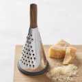 Multifunctional Conical Cheese Grater 3 Sided Stainless Steel Grater with Wooden Handle Round Food Fruit Vegetable Nuts, Cheese, Garlic & Ginger II Handheld Multi Grater Slicer Zester Tower Grater. 
